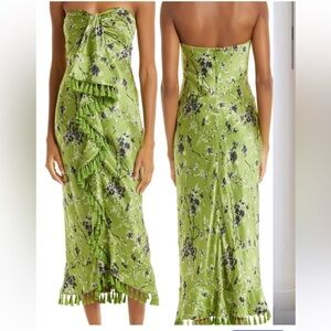 Cinq à Sept Green Floral Midi Dress